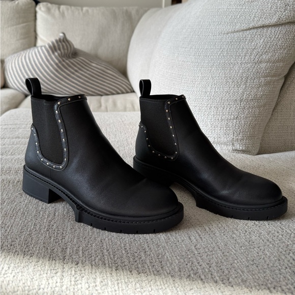 Coach Leather Chelsea Boot with Gold Studded Detail - Picture 3 of 8